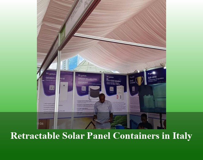 Retractable Solar Panel Containers in Italy